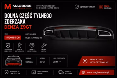 Lower part of rear bumper DENZA Z9GT OE 15700495-00